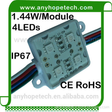 hot promotion super bright 4LEDs RGB outdoor full-color led module